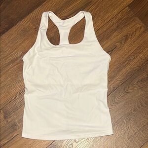 Women's White Racerback Tank Top
